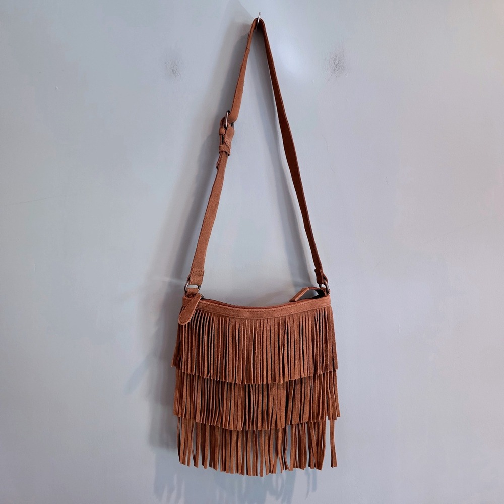 Idyllwind Miranda Lambert Brown Suede Fringe Crossbody Bag Western Boho